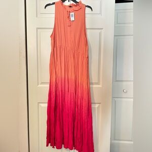 Torrid 4x orange /red ombre maxi dress. Brand new with tags